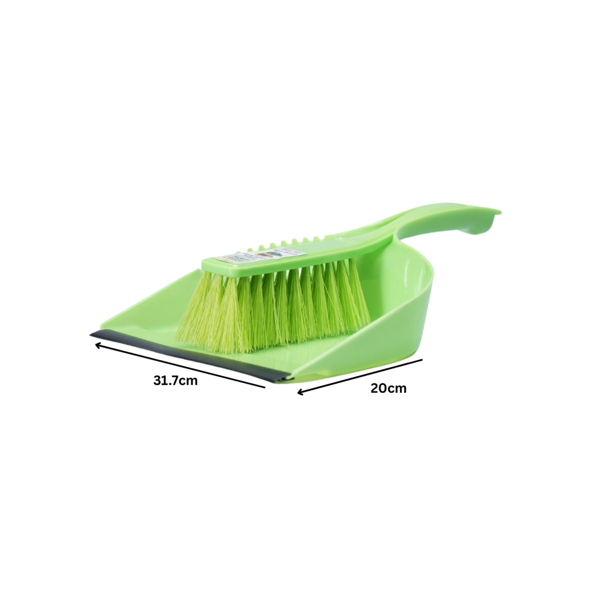 DUST PAN WITH BRUSH (RUBBER LID) -HSP-5A4