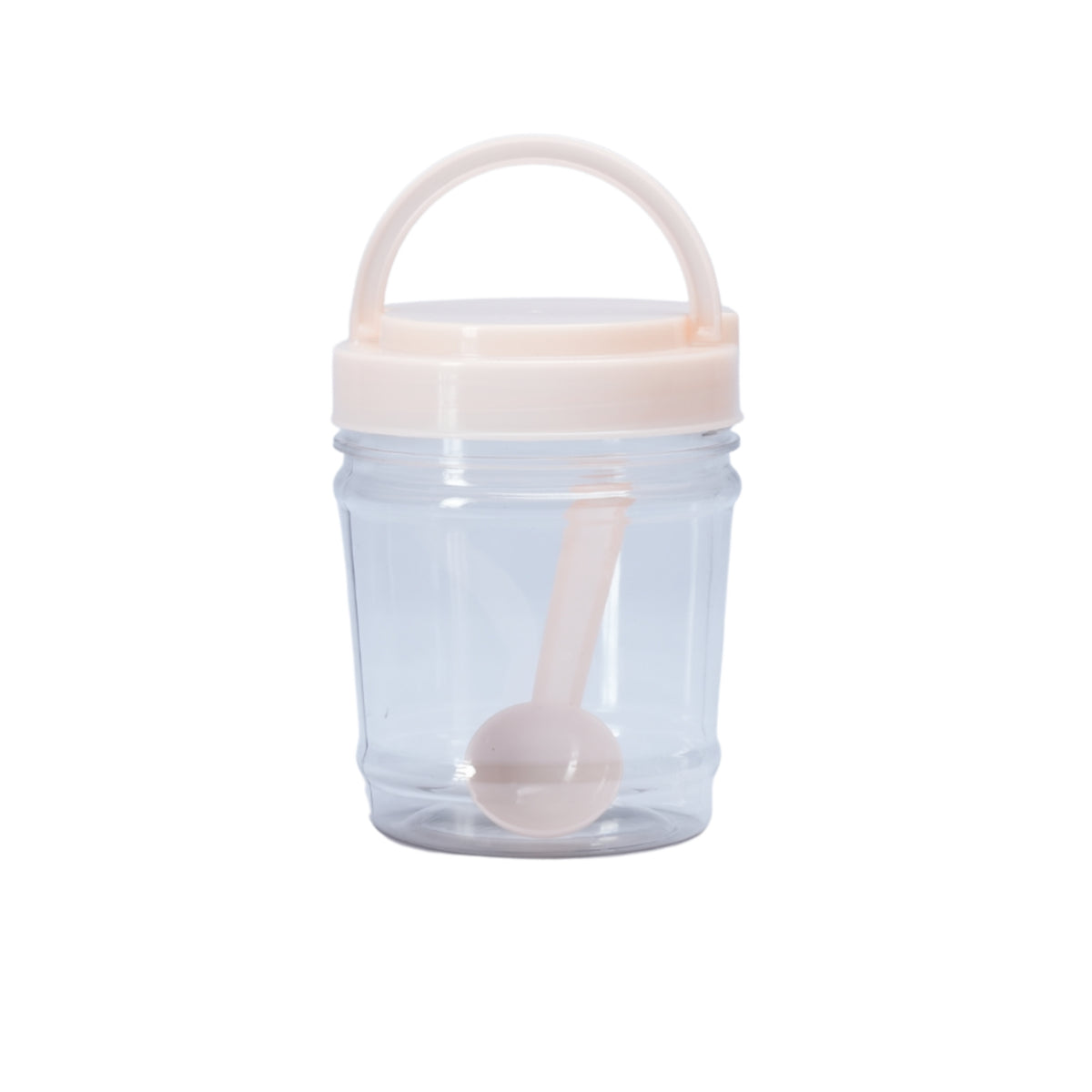 3 Pcs PLASTIC BOTTLE SET KITCHEN CONTAINERS, JAR WITH SPOON - 500ML - HSP - 8A5
