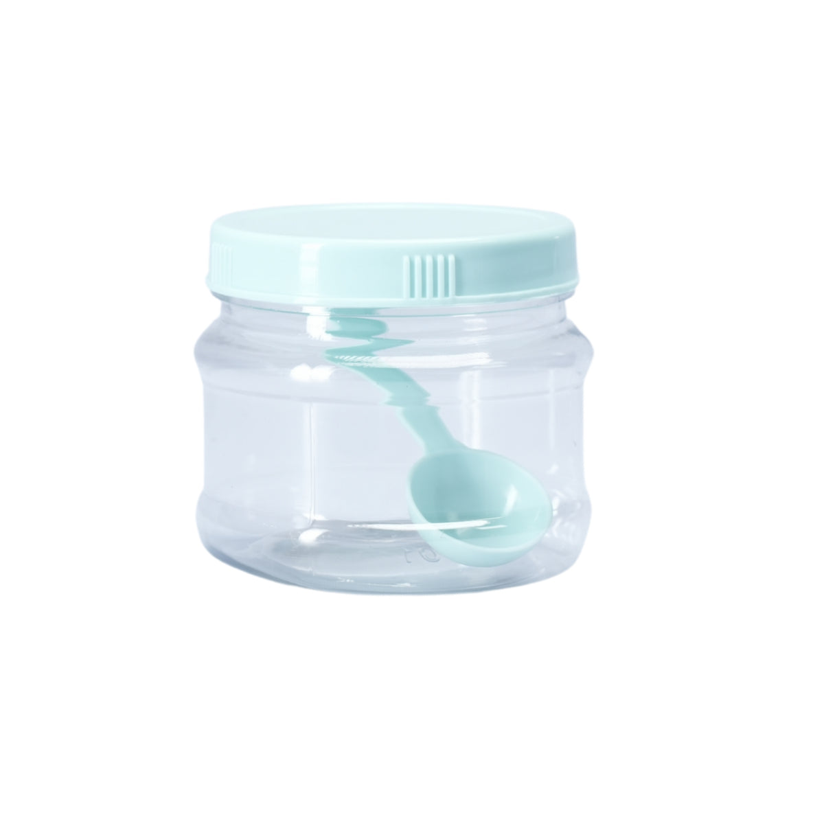 3 Pcs SPICE BOTTLE SET WITH SPOONS , PLASTIC CONTAINERS, JAR WITH SPOON - 300ML - HSP - 8A9