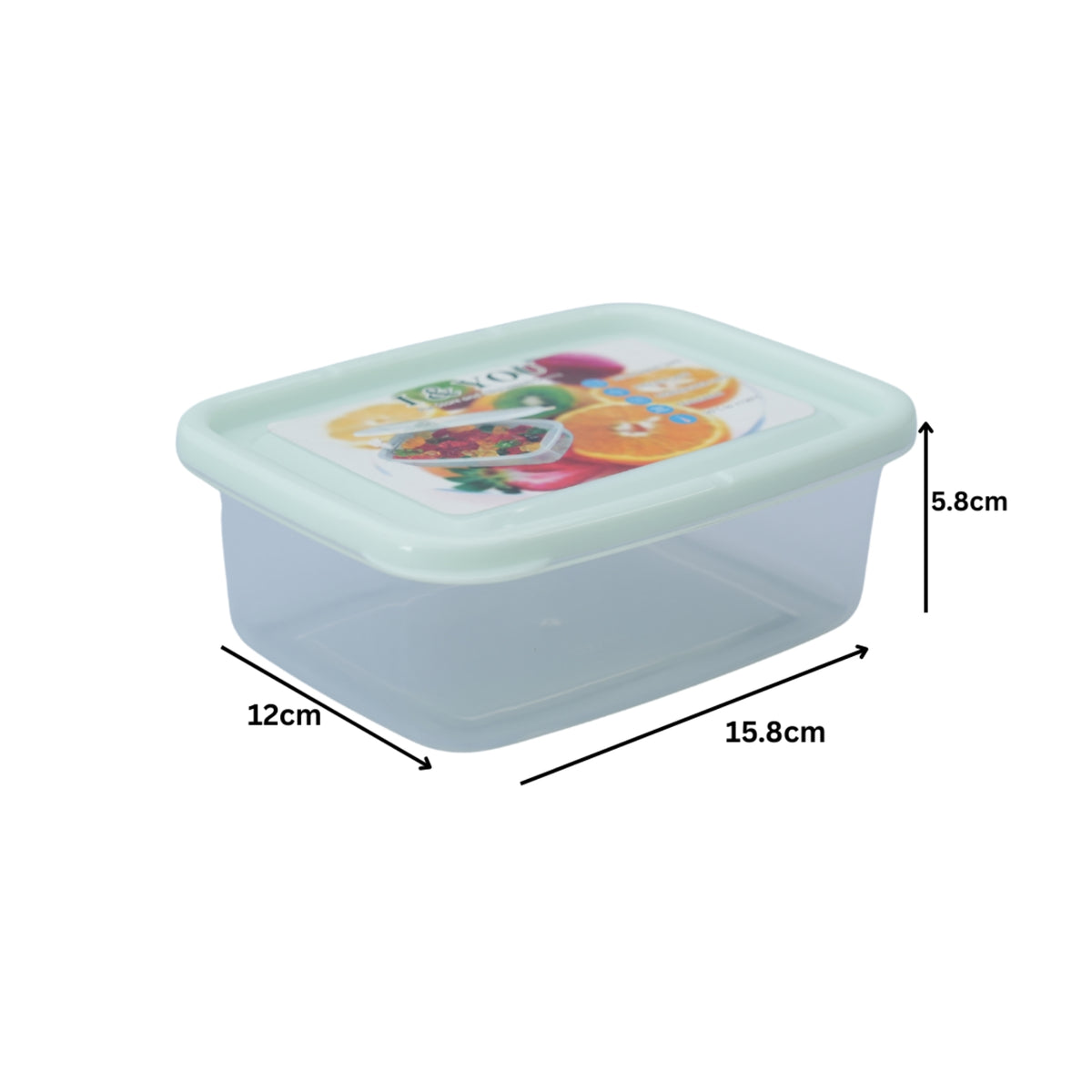 FOOD CONTAINER CLEAR -RECTANGLE - BPA FREE - HSP - 10A3