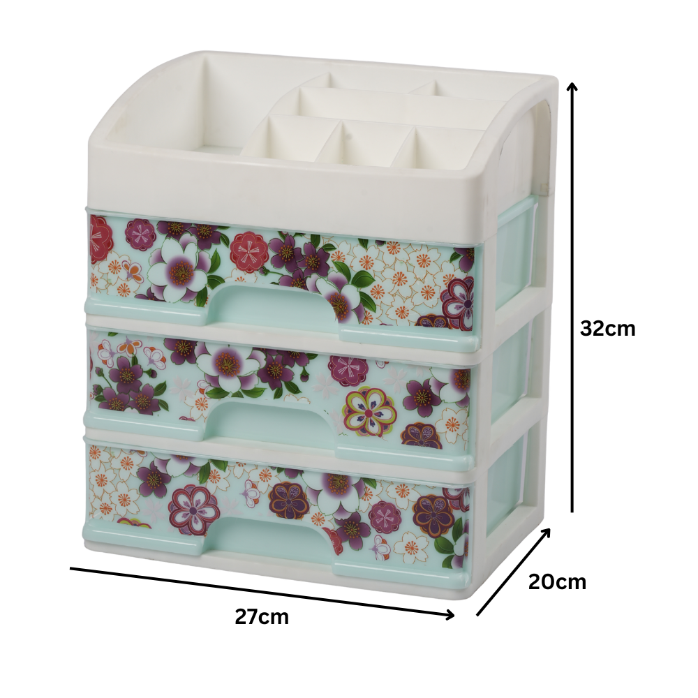 3 DRAWER PLASTIC CUPBOARD - SMALL - HSP - 31A11