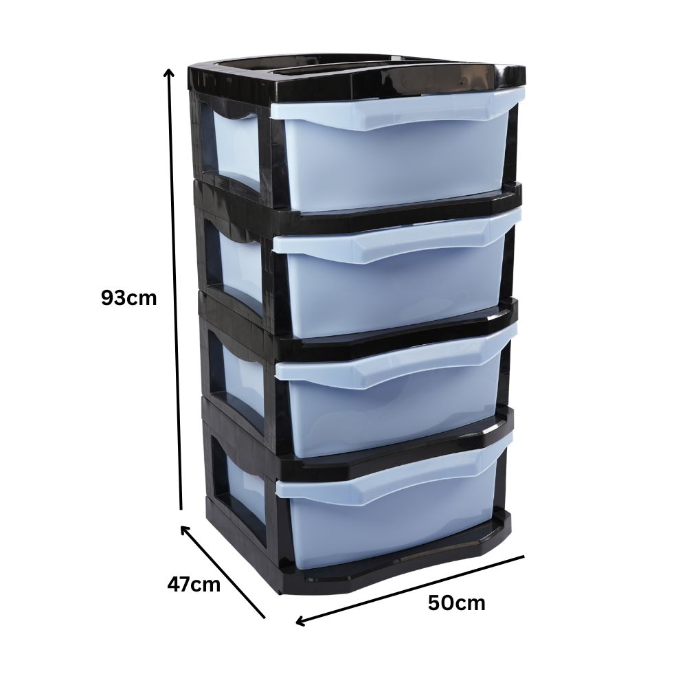 4 DRAWER PLASTIC CUPBOARD - HSP- 31A3