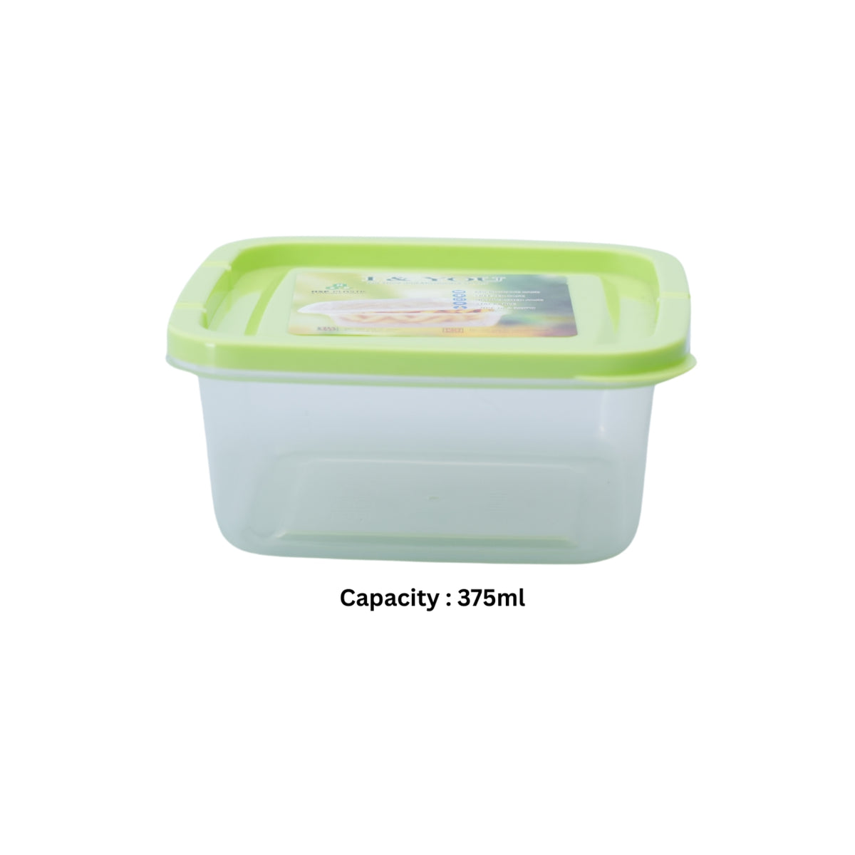 2 Pcs SQUARE FOOD CONTAINER SET COLOUR - BPA FREE - HSP - 10A20