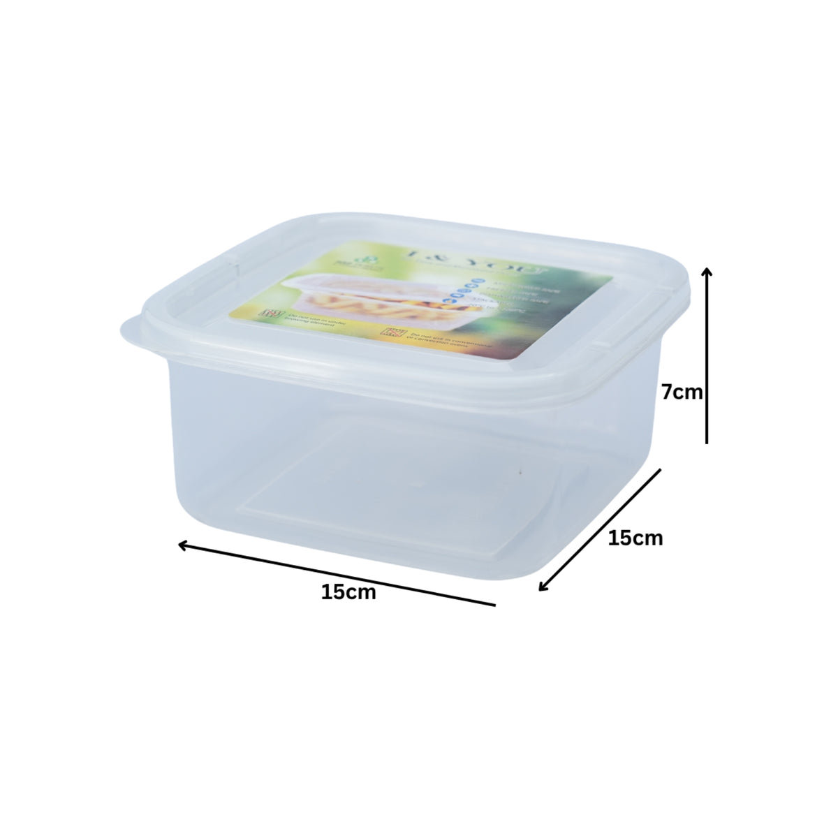 SQUARE FOOD CONTAINER - BPA FREE - HSP
