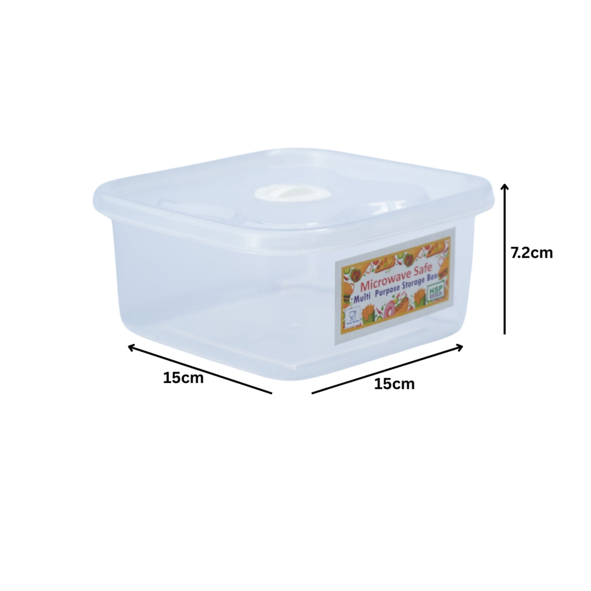 SQUARE FOOD CONTAINER WITH DATE INDICATOR