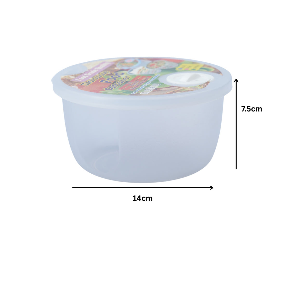 2 Pcs MICROWAVE SAFE ROUND FOOD CONTAINER SET - BPA FREE - HSP - 10A32