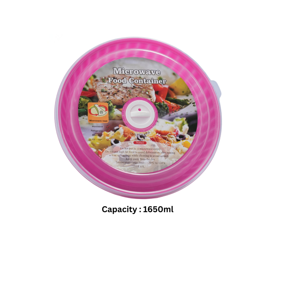 MICROWAVE SAFE ROUND FOOD CONTAINER WITH DATE INDICATOR - BPA FREE - HSP - 10A35