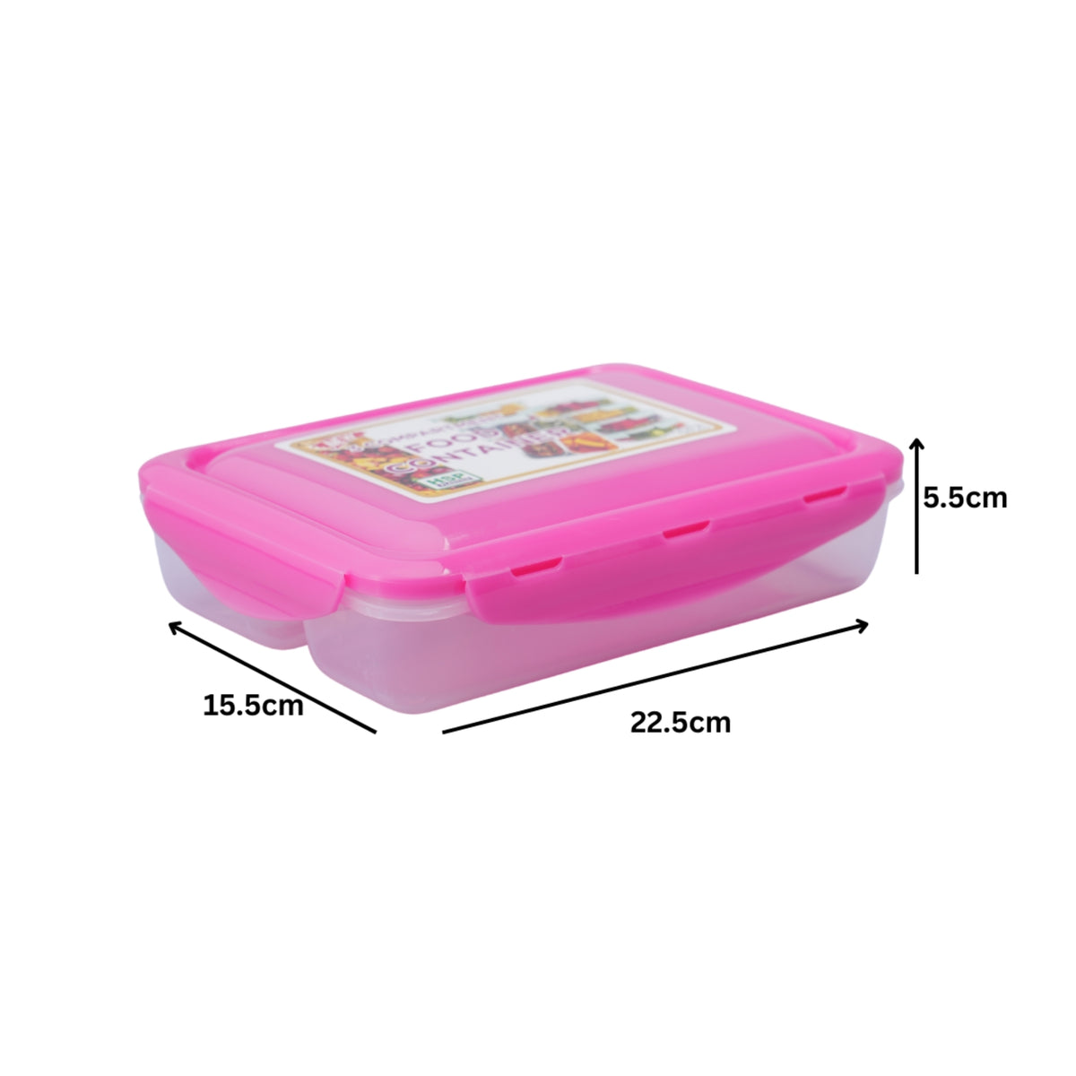 LOCKABLE THREE APARTMENTS FOOD CONTAINER - BPA FREE- HSP - 10A47