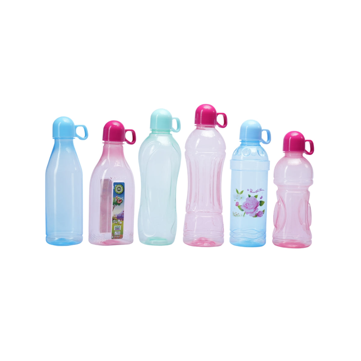 WATER BOTTLE STAR - 800ml - BPA FREE - ( Pink / Blue / Green ) - HSP - 30A6