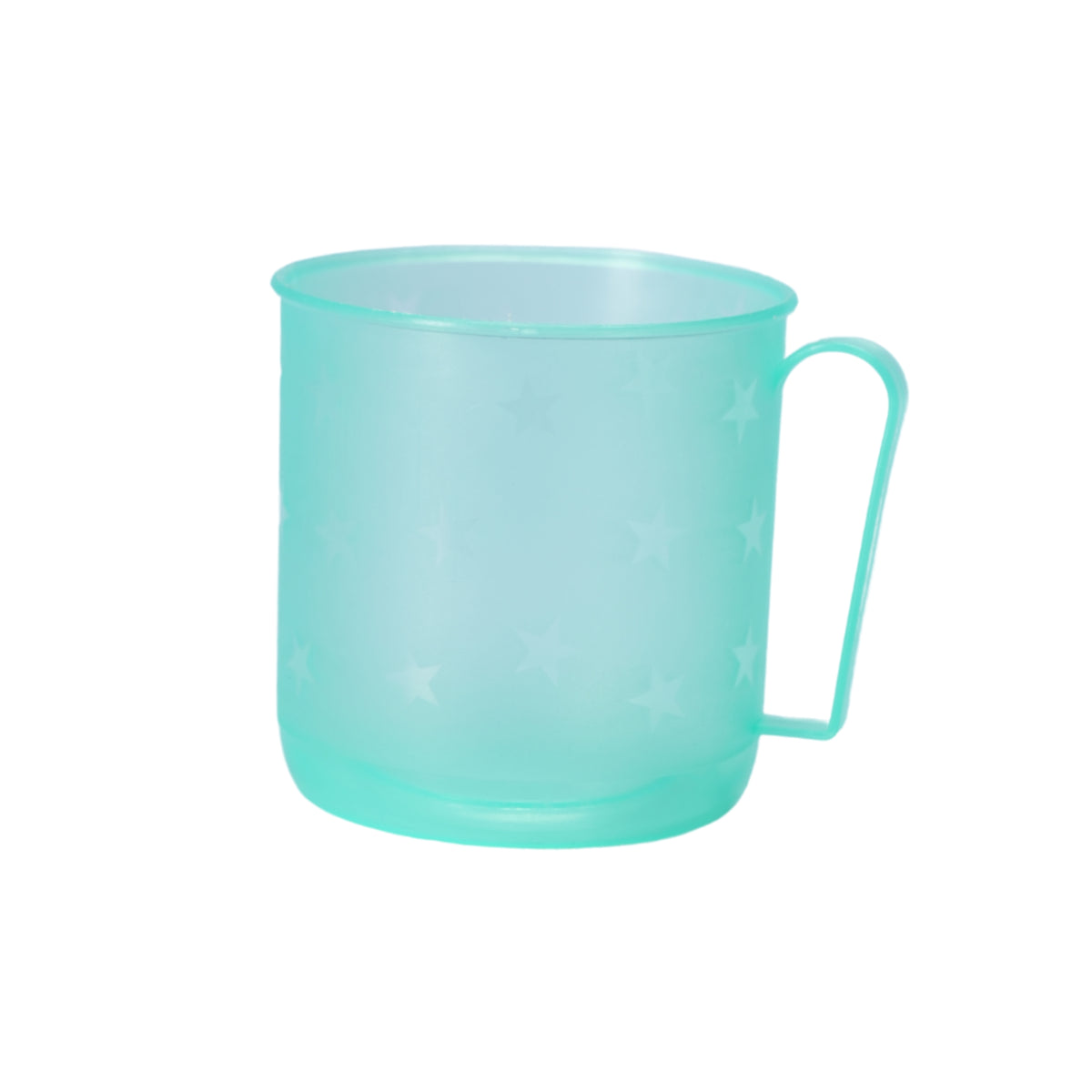 6 Pcs PLASTIC STAR CUP WITH HANDLE SET 275ml - HSP - 12A4