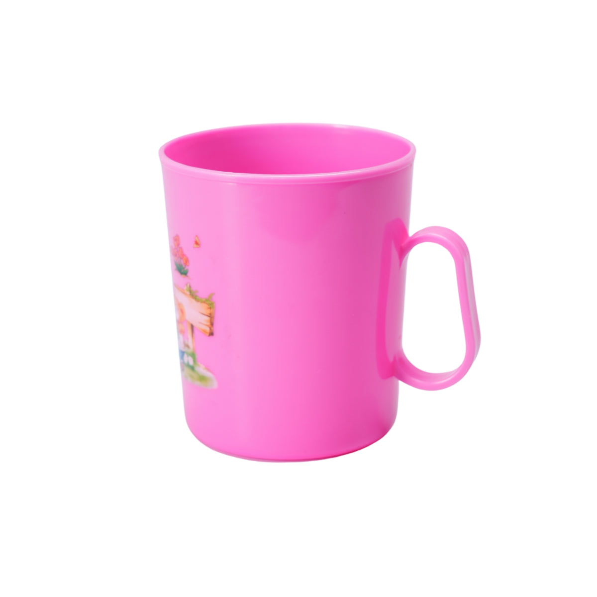 3 Pcs PLASTIC CUP WITH HANDLE SET 360ml - HSP - 12A9