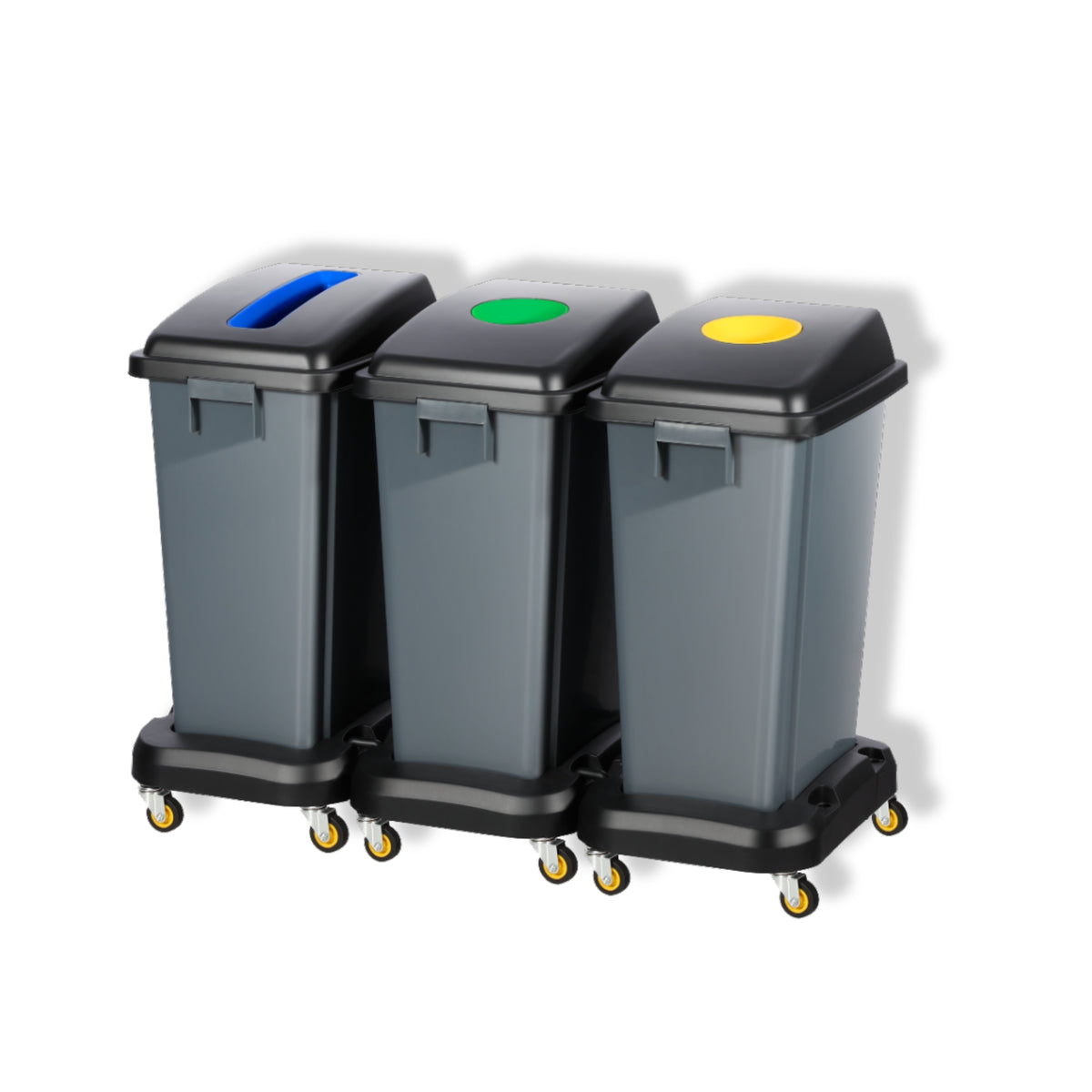 PLASTIC WASTE BIN (3 IN 1 WITH BASE WHEEL) -60L - IRS00065