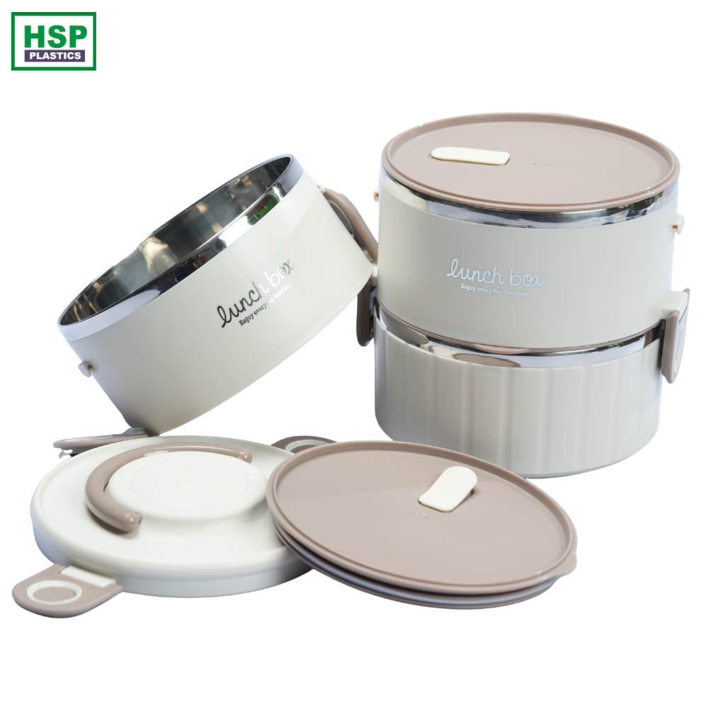 3 Layer Stainless Steel Lunch Box - 2.5L