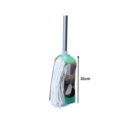MOP WITH WOODEN STICK WHITE - HSP - 3A8
