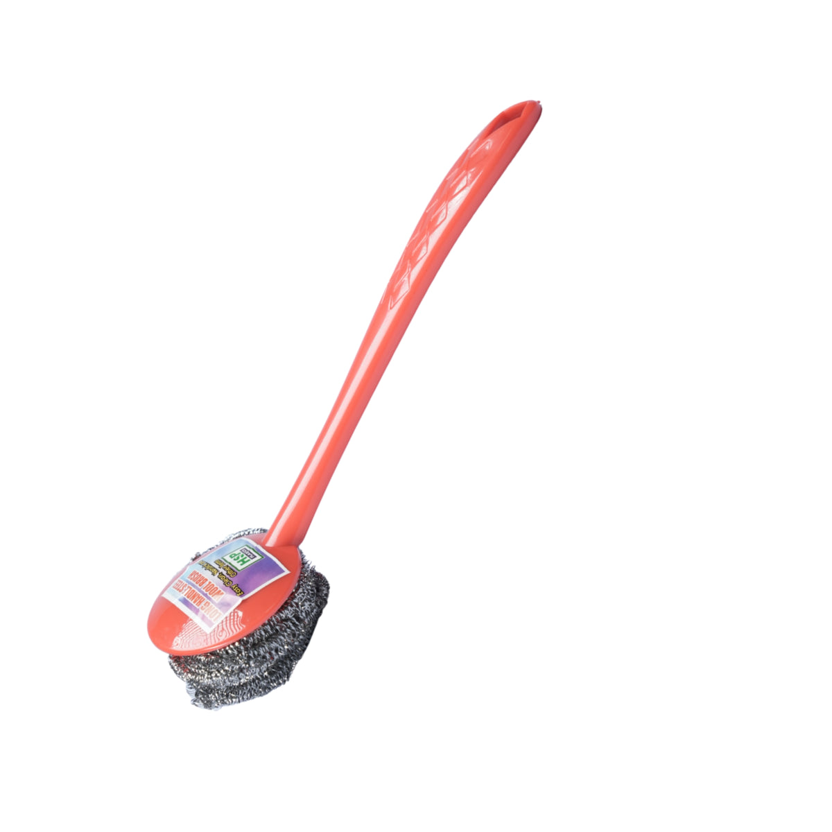 PLASTIC HANDLE STEEL SCRUBBER - HSP -4A17