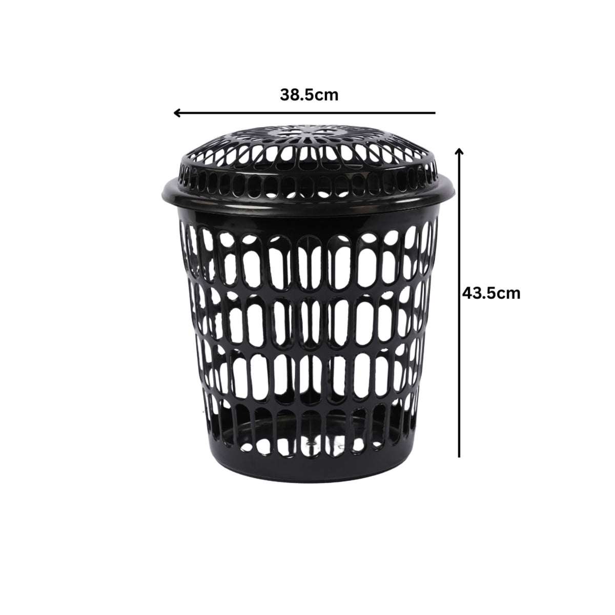 LAUNDRY BASKET WITH LID -BLACK -HSP-21A5B