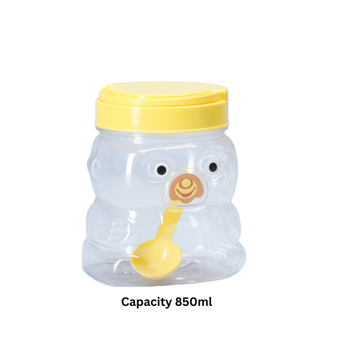 3 Pcs PLASTIC BOTTLE SET KITCHEN JAR BEAR DESIGN -SMALL 850ML - HSP-8A1