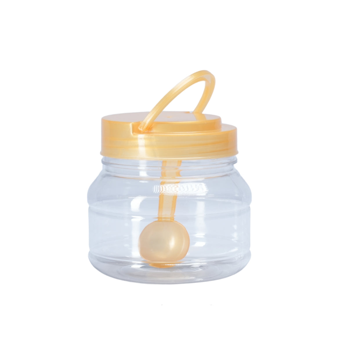 3 Pcs PLASTIC BOTTLE SET KITCHEN CONTAINERS, JAR WITH SPOON - 750ML - HSP - 8A2