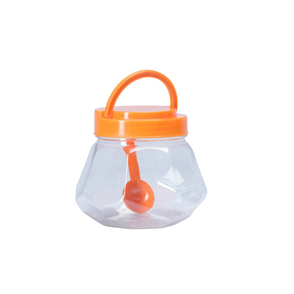 3 Pcs PLASTIC BOTTLE SET KITCHEN CONTAINERS, JAR WITH SPOON - 950ML - HSP - 8A3