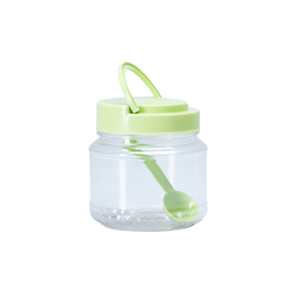 3 Pcs PLASTIC BOTTLE SET KITCHEN CONTAINERS, JAR WITH SPOON - 750ML -HSP - 8A4