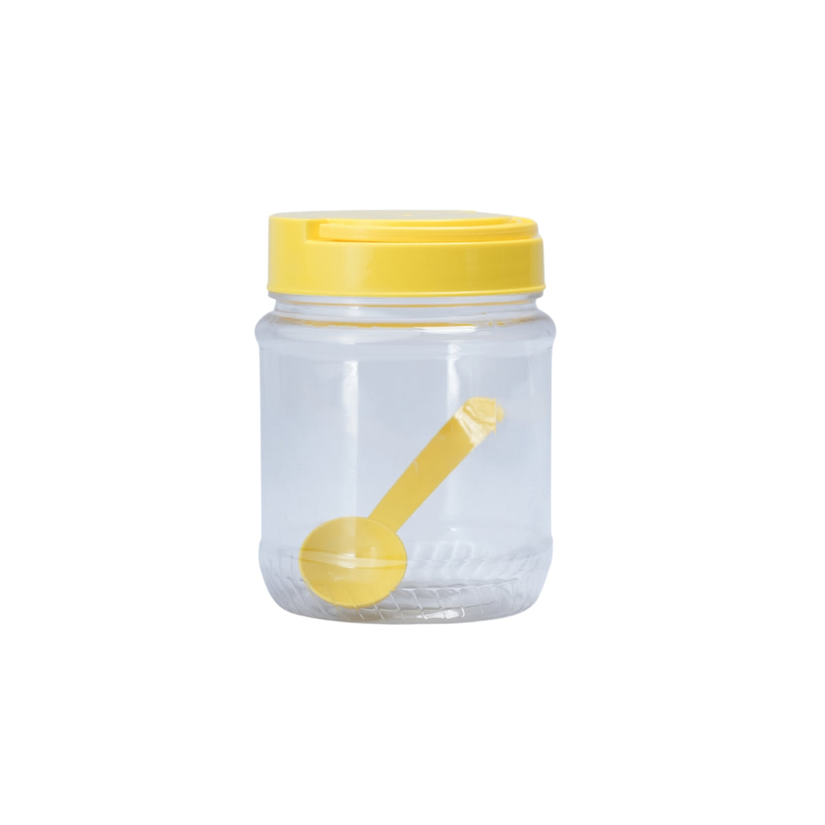 3 Pcs PLASTIC BOTTLE SET KITCHEN CONTAINERS, JAR WITH SPOON - 875ML - HSP - 8A7