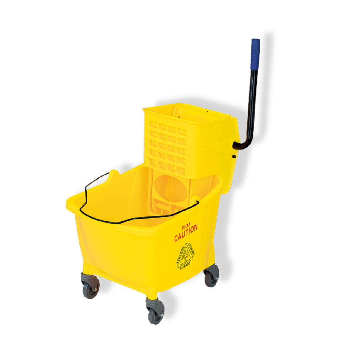 SINGLE BUCKET MOP TROLLY WITH PRESS UNIT - 32L - IRS00049