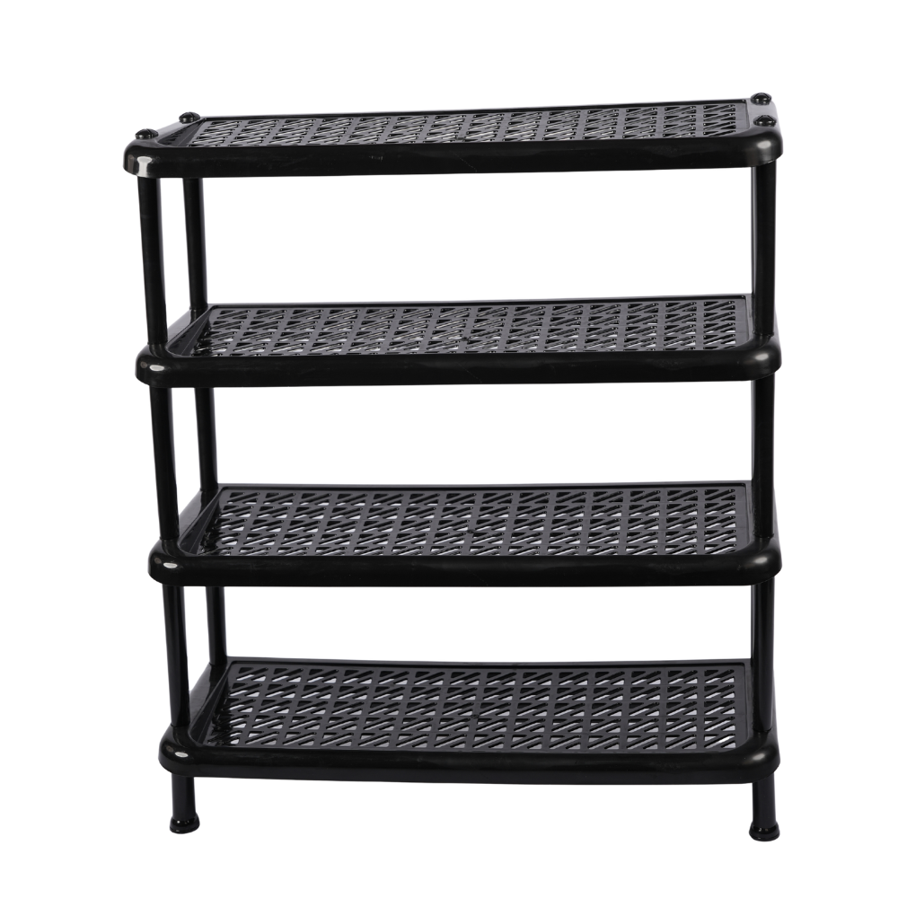 4 LAYER SHOE RACK BLACK -HSP- 24A13