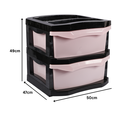 2 DRAWER PLASTIC CUPBOARD -HSP- 31A1