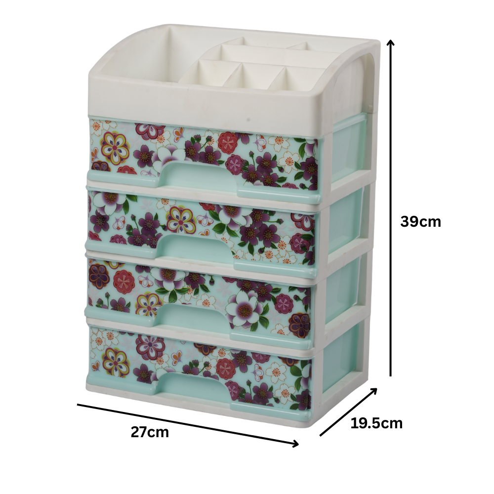 4 DRAWER PLASTIC CUPBOARD - SMALL - HSP - 31A12