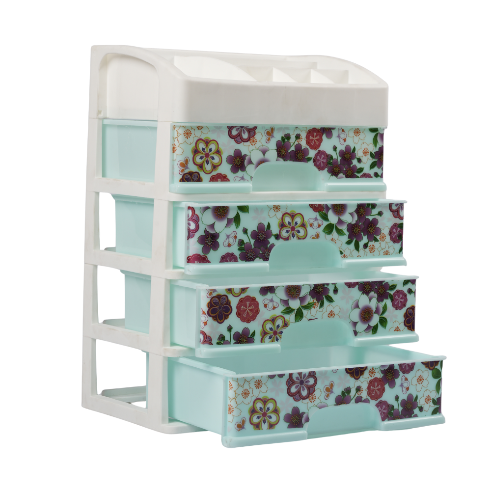 4 DRAWER PLASTIC CUPBOARD - SMALL - HSP - 31A12