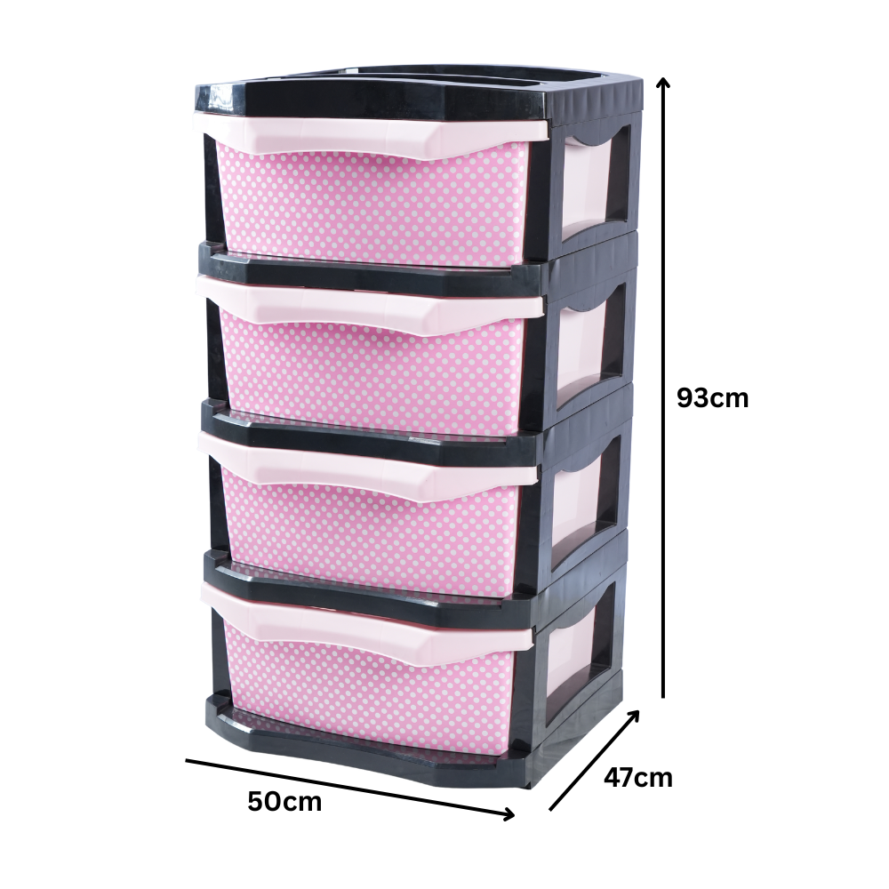 4 DRAWER PLASTIC CUPBOARD - HSP- 31A6