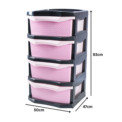 4 DRAWER PLASTIC CUPBOARD - HSP- 31A6