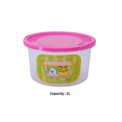 2 Pcs ROUND FOOD CONTAINER SET - MEDIUM - BPA FREE - HSP - 10A9