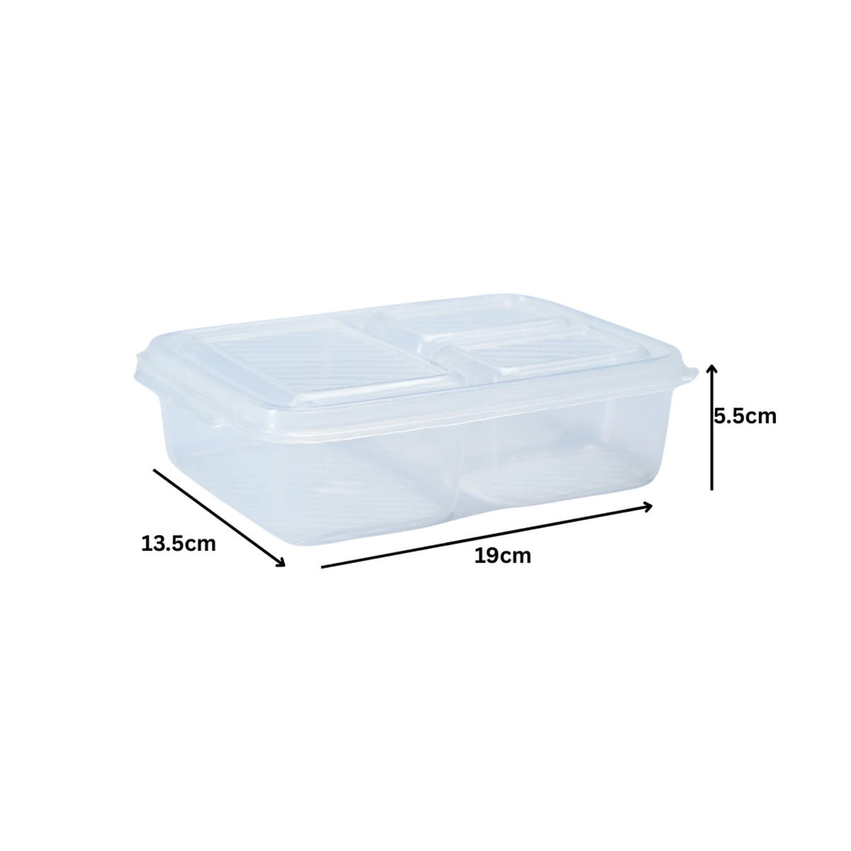 THREE COMPARTMENTS FOOD CONTAINER - BPA FREE - HSP-10A17