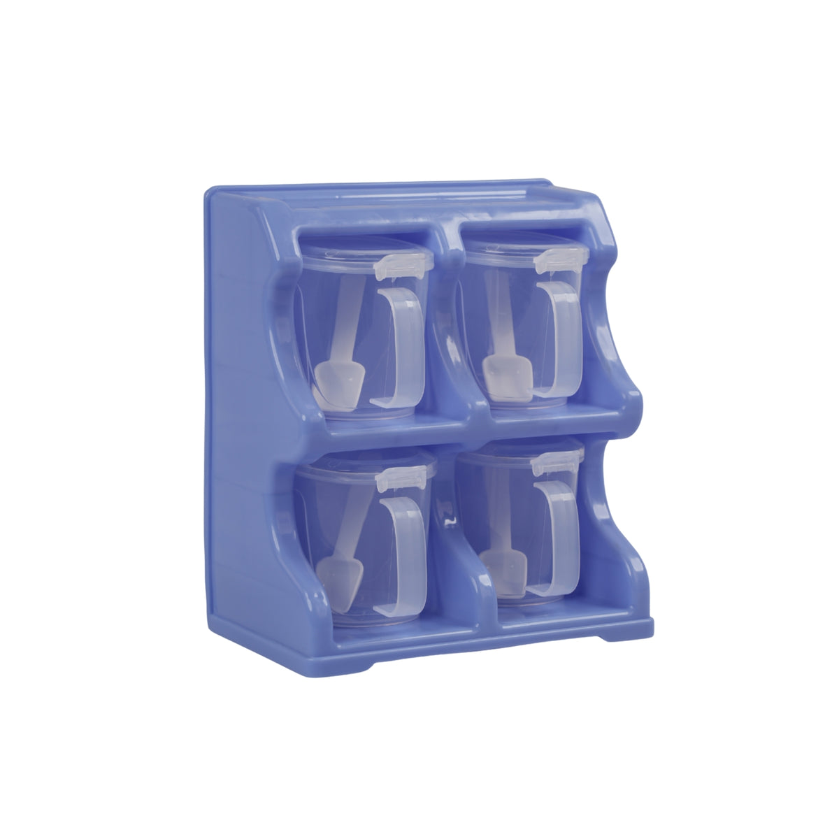 KITCHEN SPICE RACK WITH 4 BOTTLES AND SPOONS -HSP- 24A7