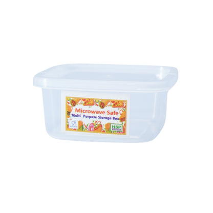 2 Pcs SQUARE FOOD CONTAINER SET CLEAR - BPA FREE - HSP - 10A19