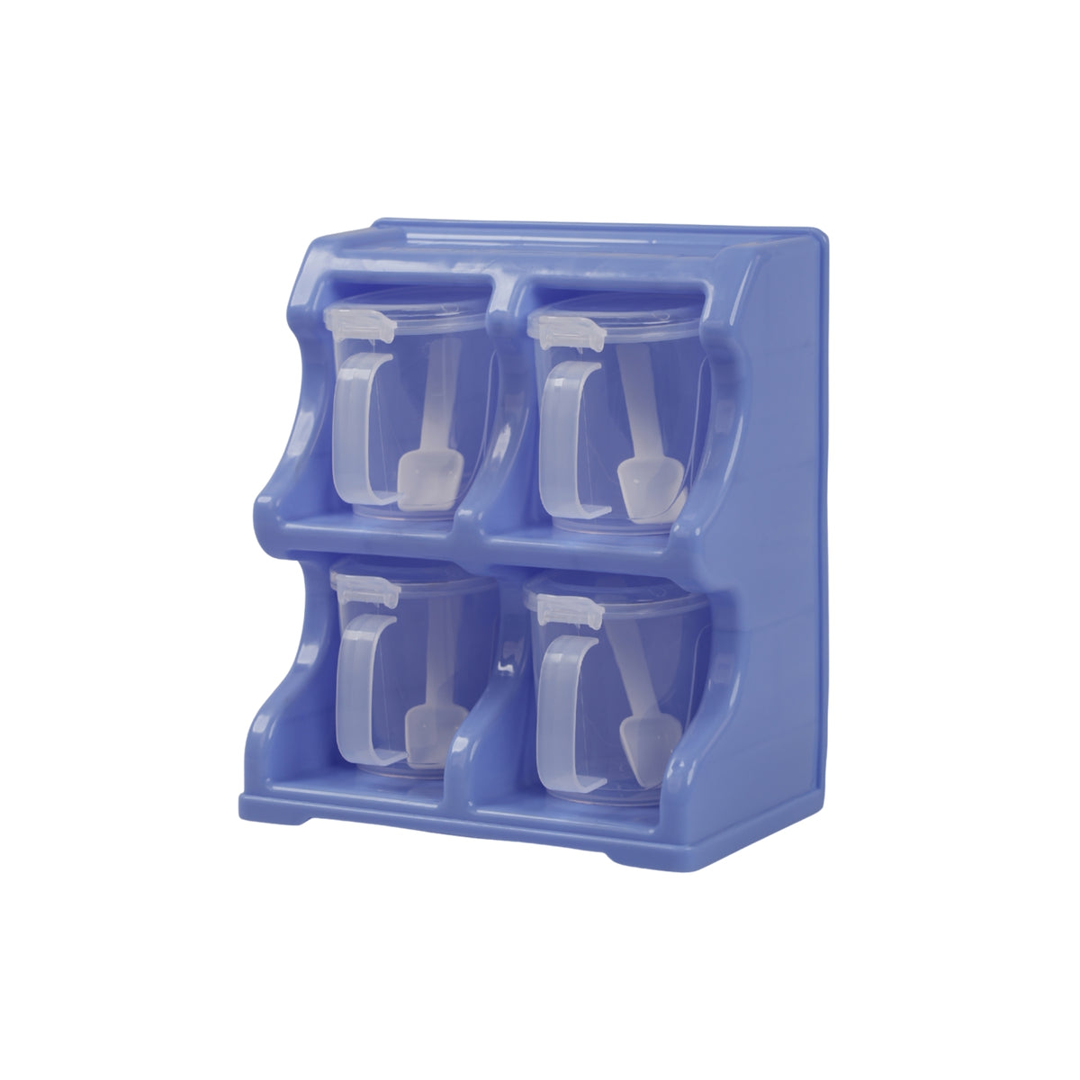 KITCHEN SPICE RACK WITH 4 BOTTLES AND SPOONS -HSP- 24A7