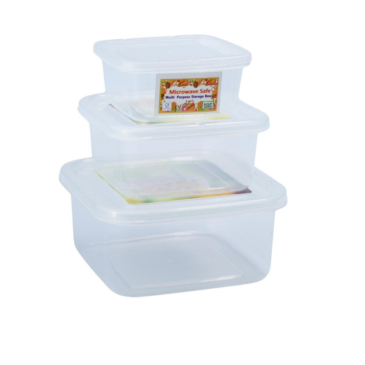 SQUARE FOOD CONTAINER - BPA FREE - HSP