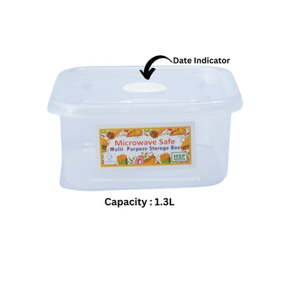 SQUARE FOOD CONTAINER WITH DATE INDICATOR