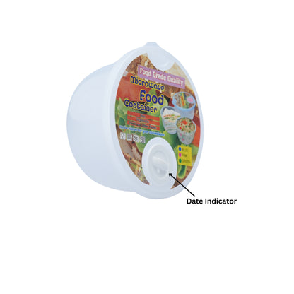 2 Pcs MICROWAVE SAFE ROUND FOOD CONTAINER SET - BPA FREE - HSP - 10A32
