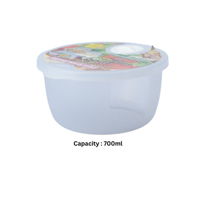 2 Pcs MICROWAVE SAFE ROUND FOOD CONTAINER SET - BPA FREE - HSP - 10A32