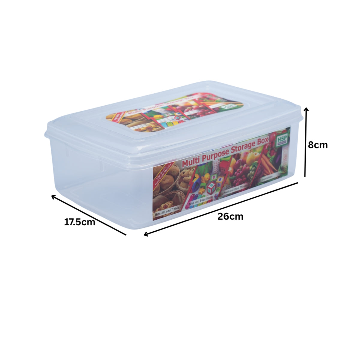 CLEAR FOOD CONTAINER - BPA FREE - HSP