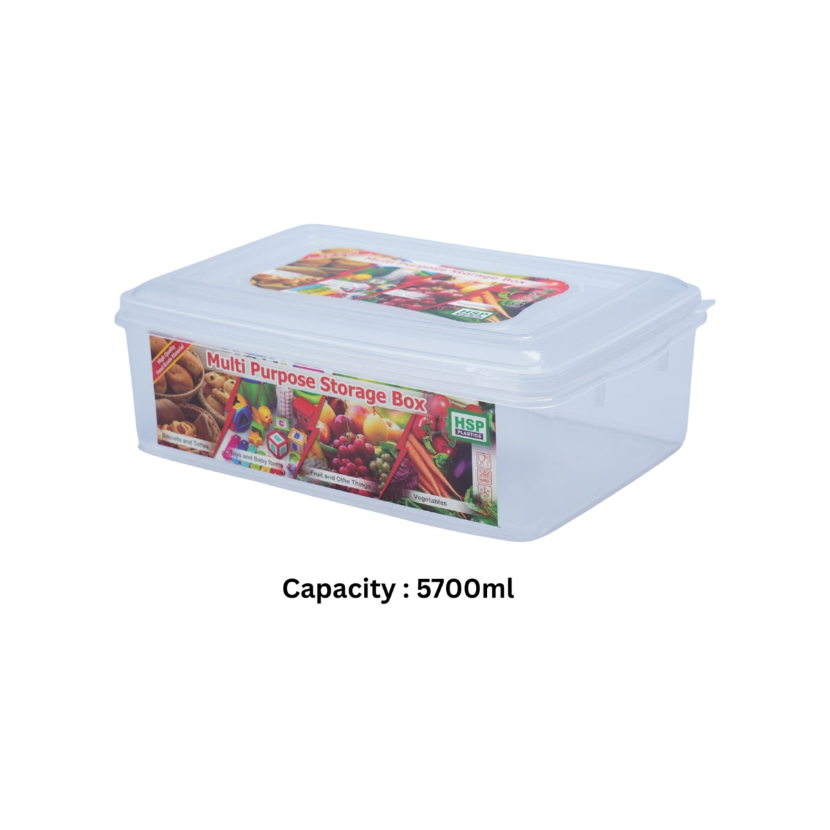 CLEAR FOOD CONTAINER - BPA FREE - HSP