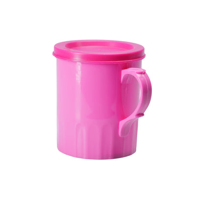 2 Pcs PLASTIC MUG WITH LID SET 525ml - HSP - 12A6