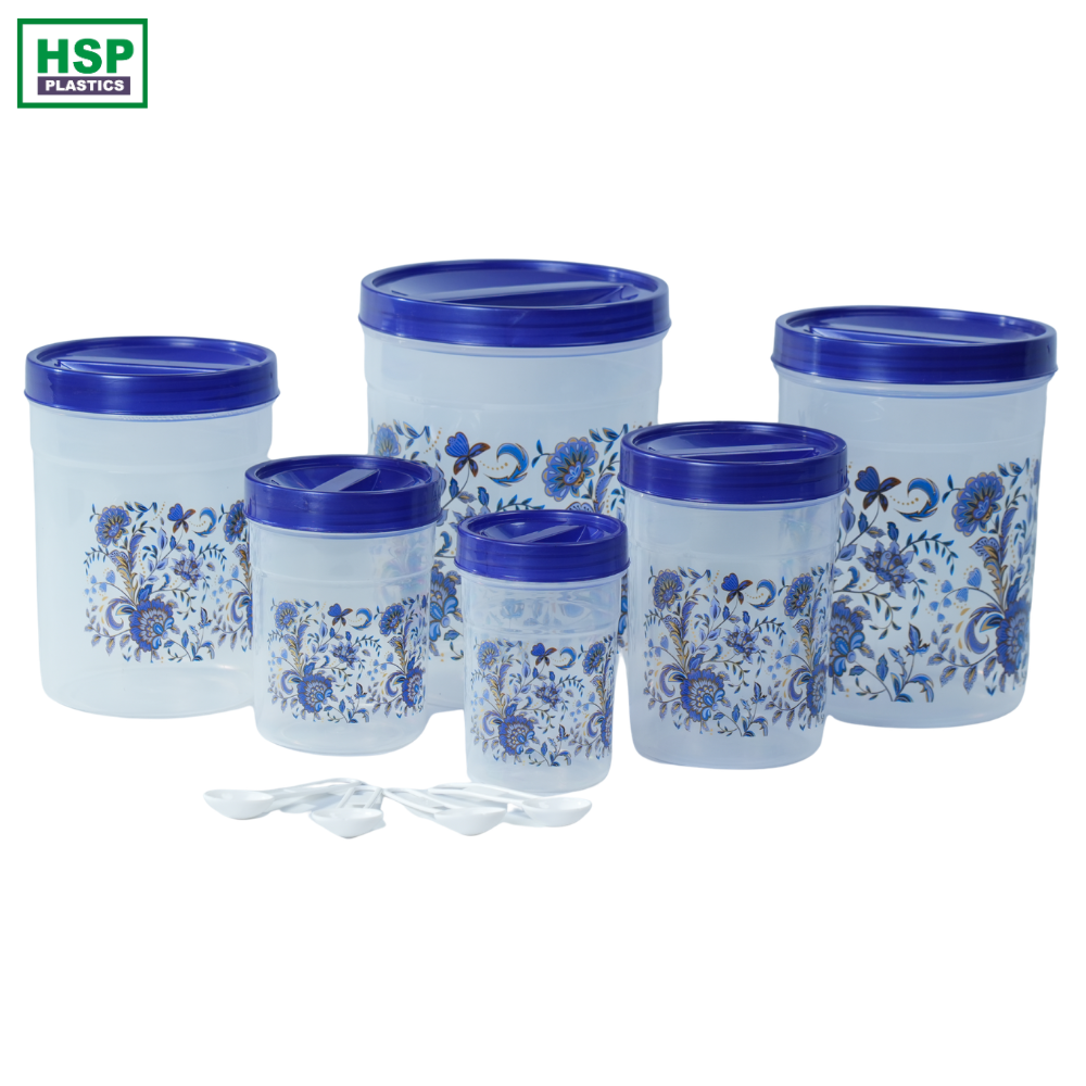 6 Pcs Round Storage Container Set
