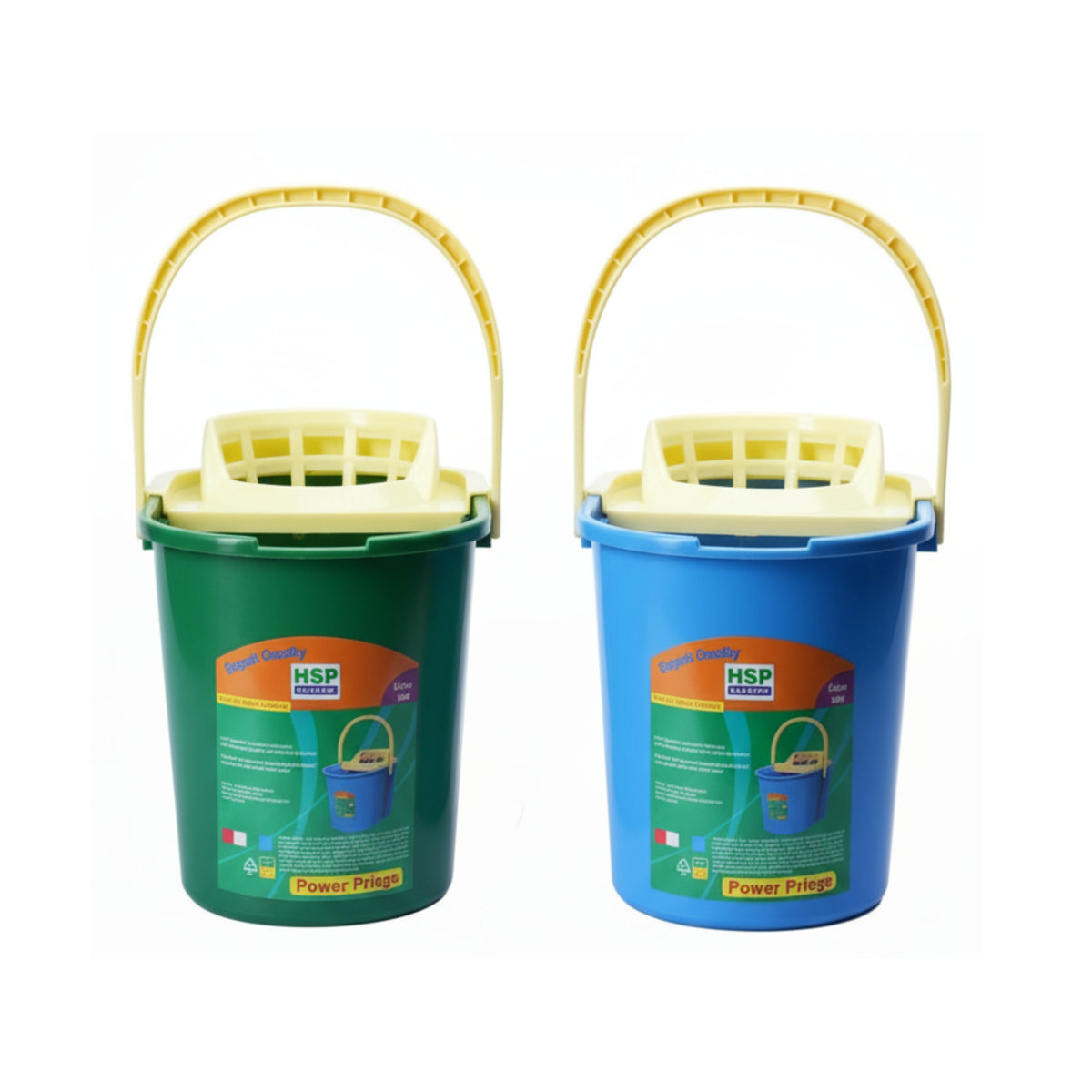 MOP BUCKET WITH PLASTIC HANDLE - 6A1
