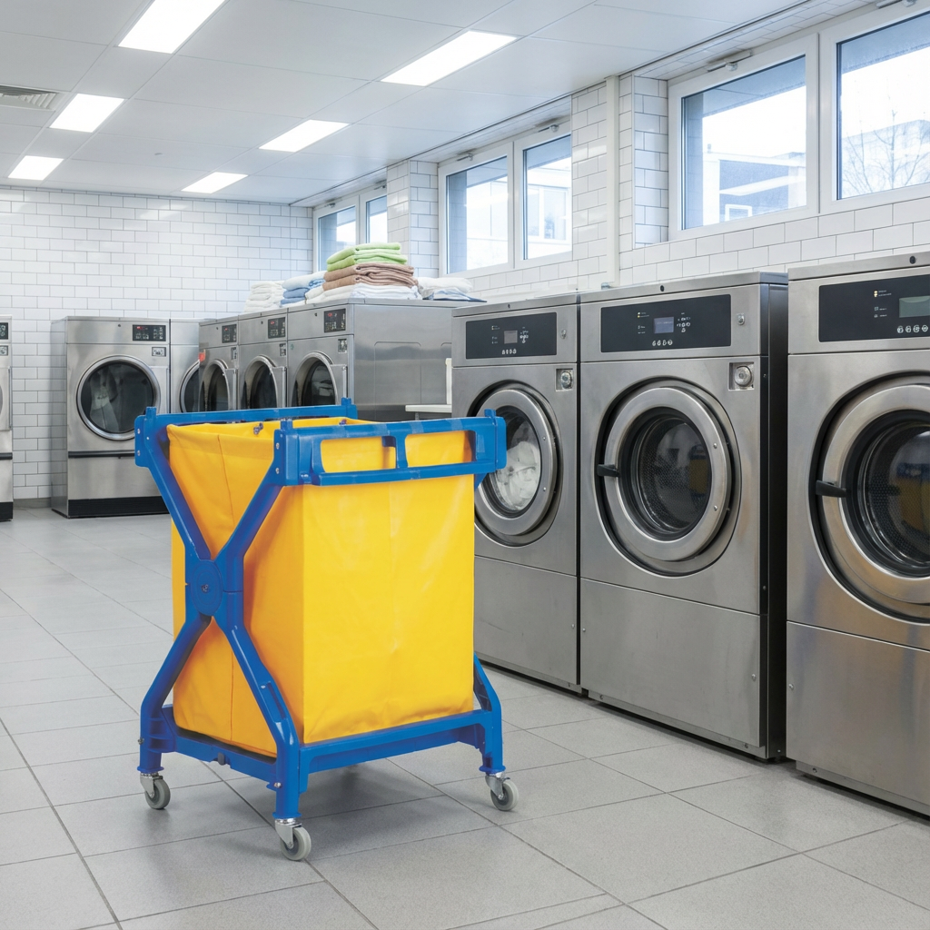 X SHAPE PLASTIC LAUNDRY CART - IRS00044