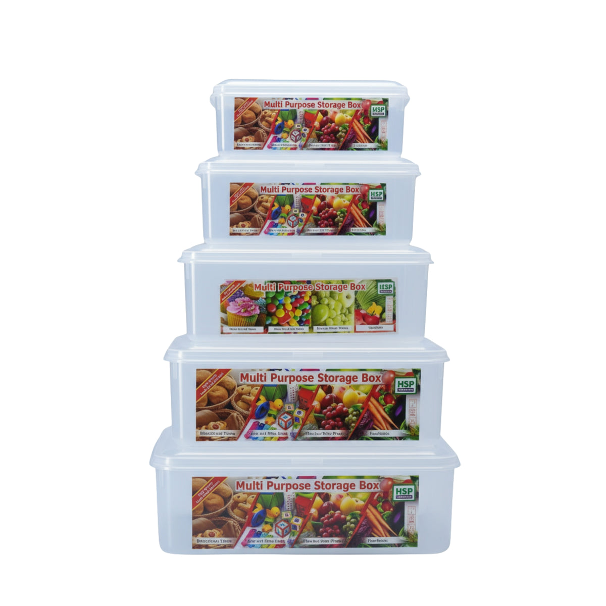 CLEAR FOOD CONTAINER - BPA FREE - HSP